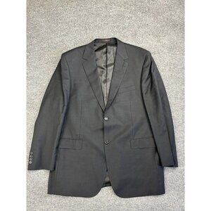 Byron British Style Blazer Men's 56 Black 100% Wool Floating Chestpiece